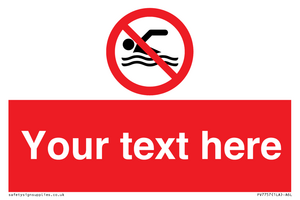 Custom prohibition no swimming